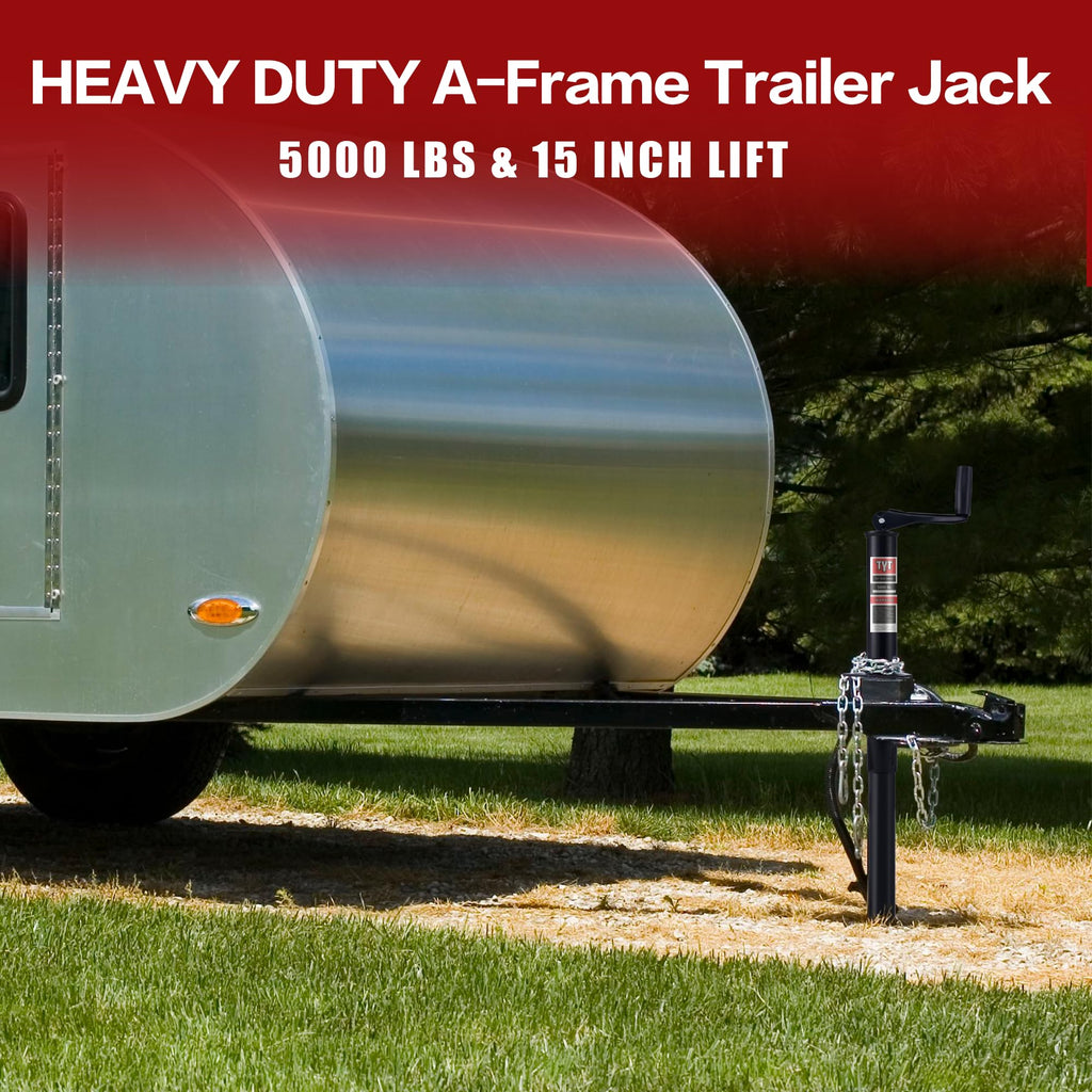 Heavy Duty 5000lbs A-Frame Trailer Jack with 15" Top-Wind Vertical Travel Q6605