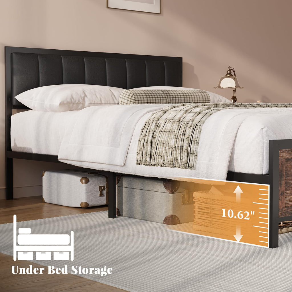 Full Size Metal Bed Frame with Headboard and Footboard I659