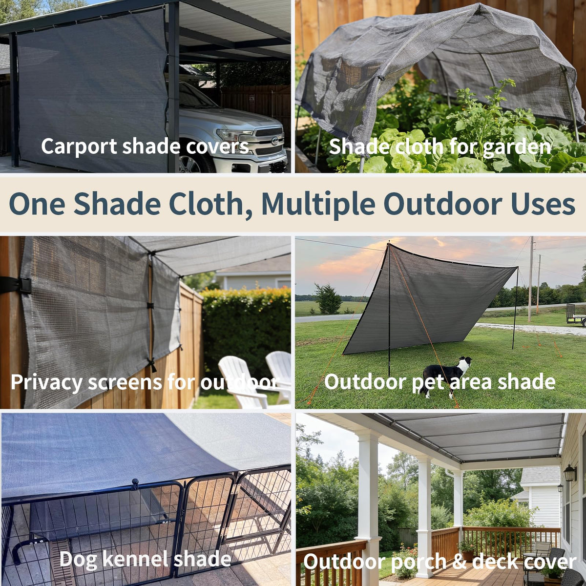 8x20 FT Sun Shade Cloth with D-Rings U556847
