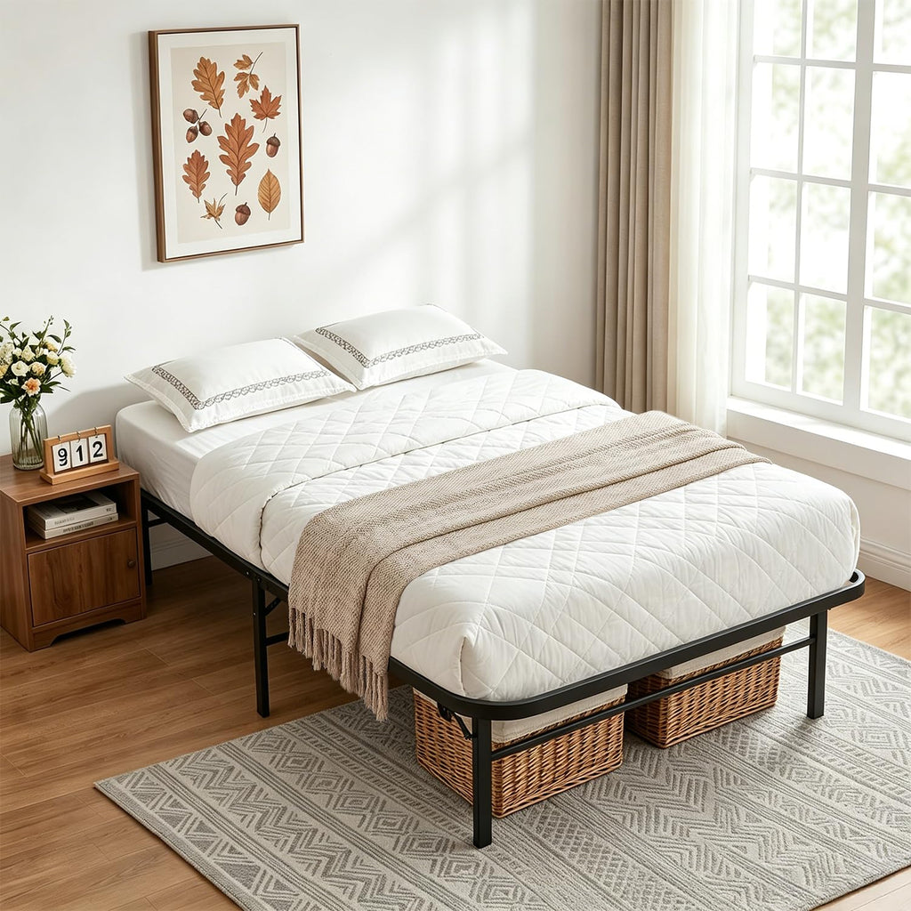 Twin Metal Bed Frame with 6 Legs M28361
