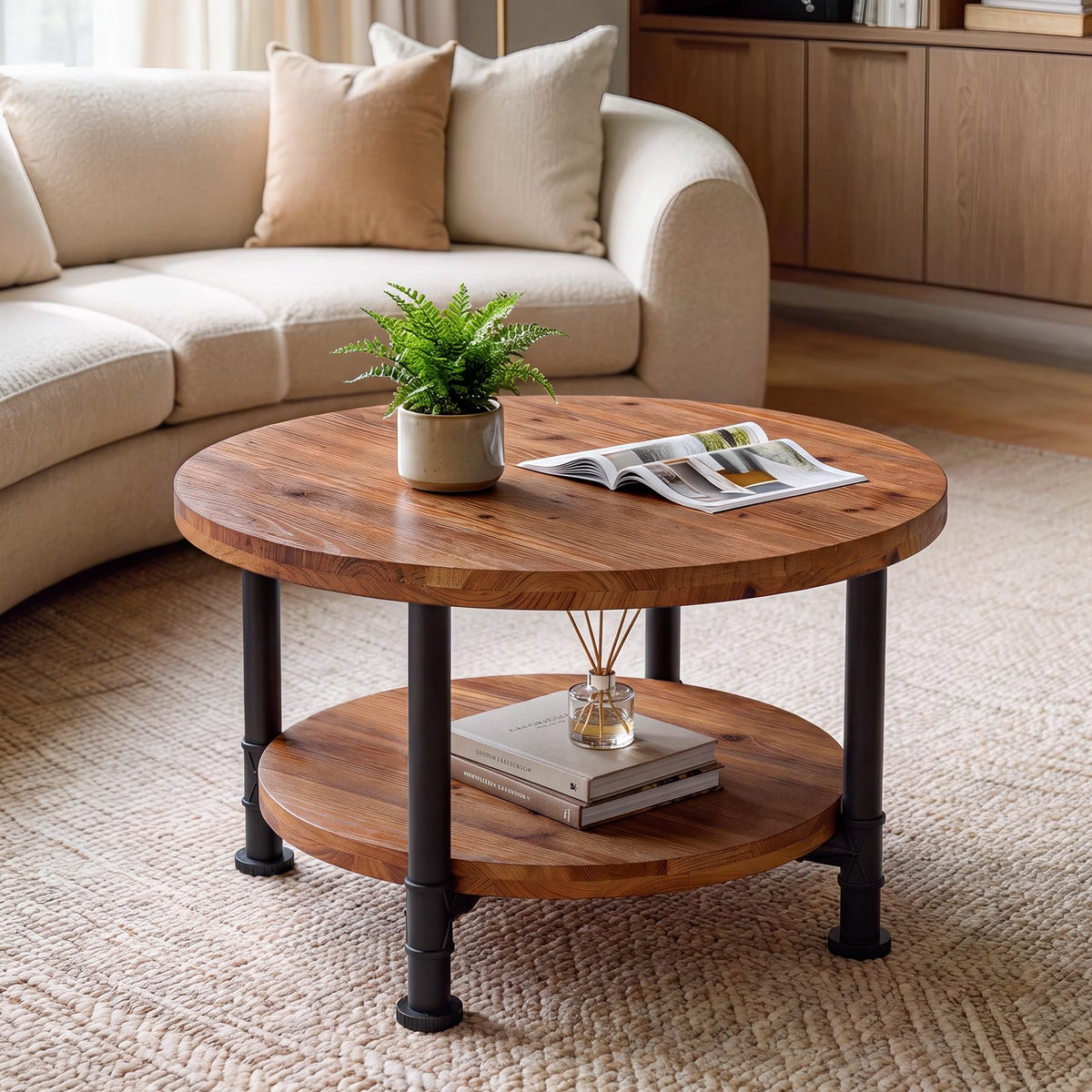Solid Wood Round Coffee Table D285