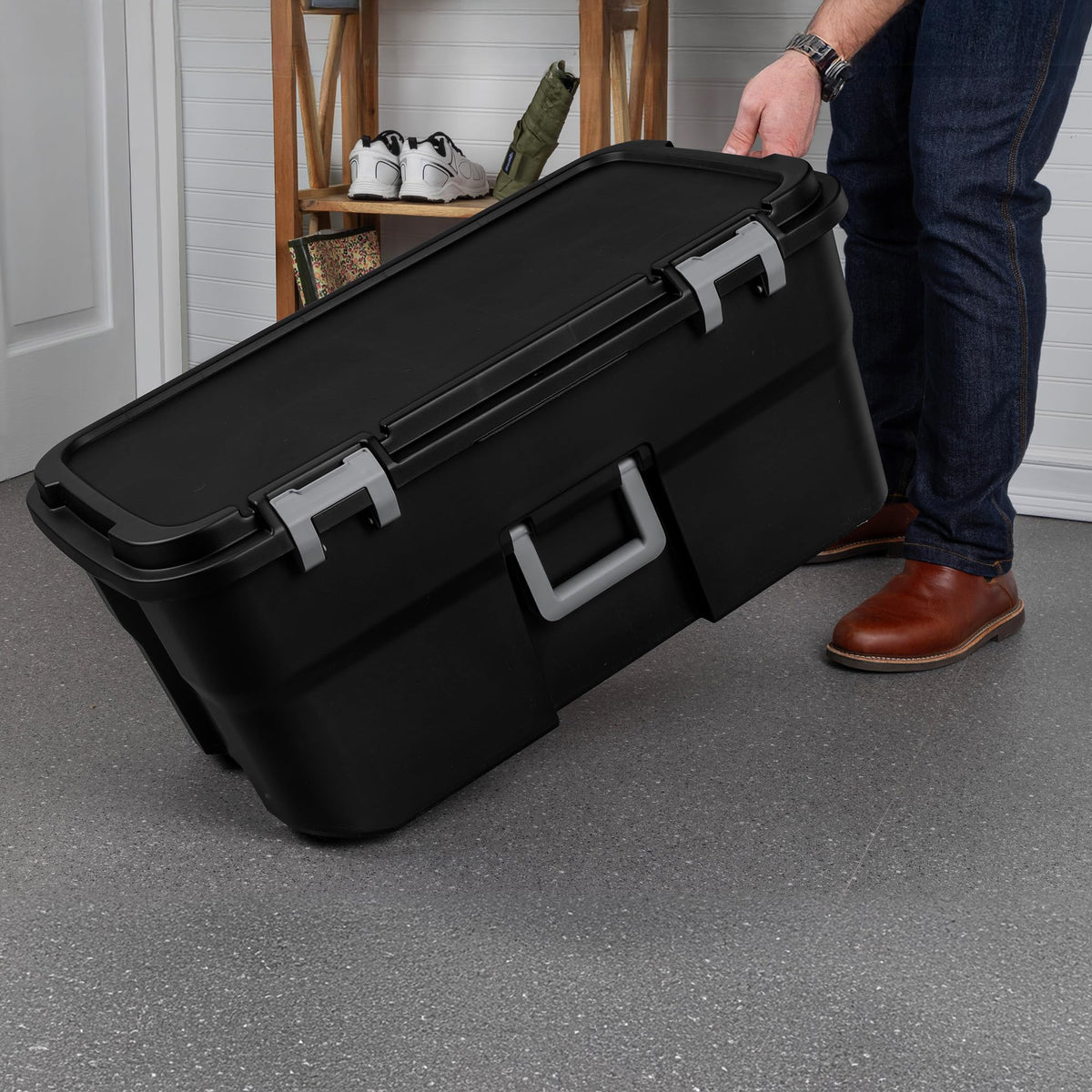 Wheeled Utility Container with Lid 22 Gallon H4278