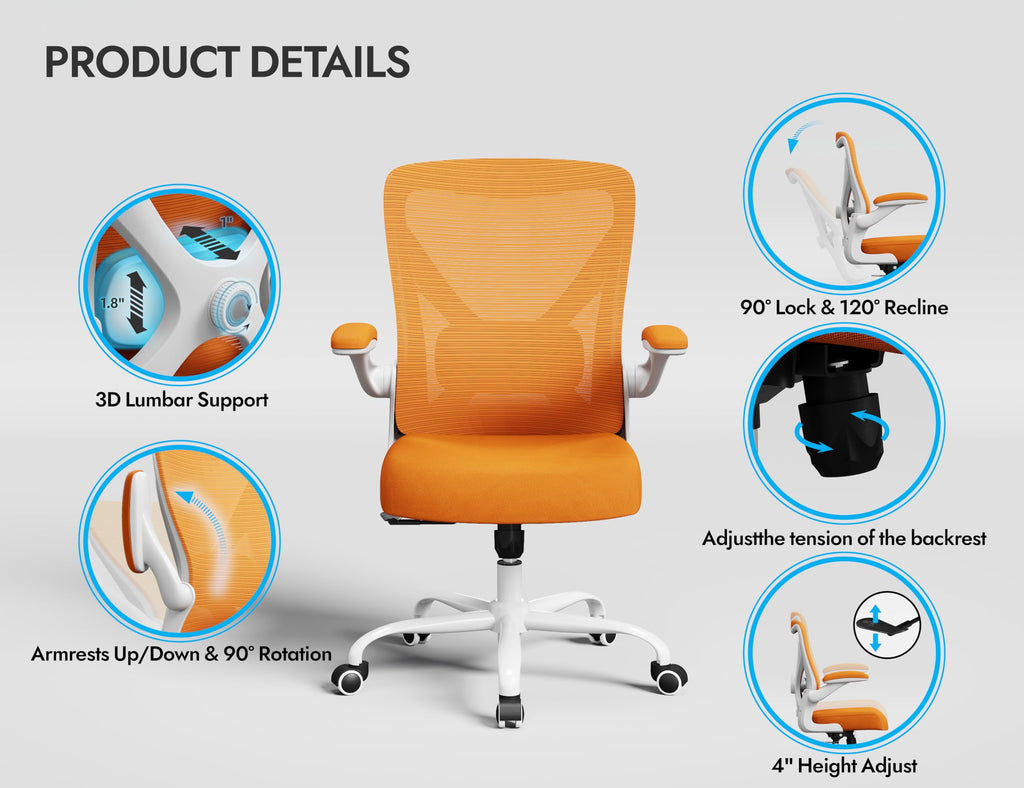 Mesh Ergonomic Office Chair with Lumbar A348906