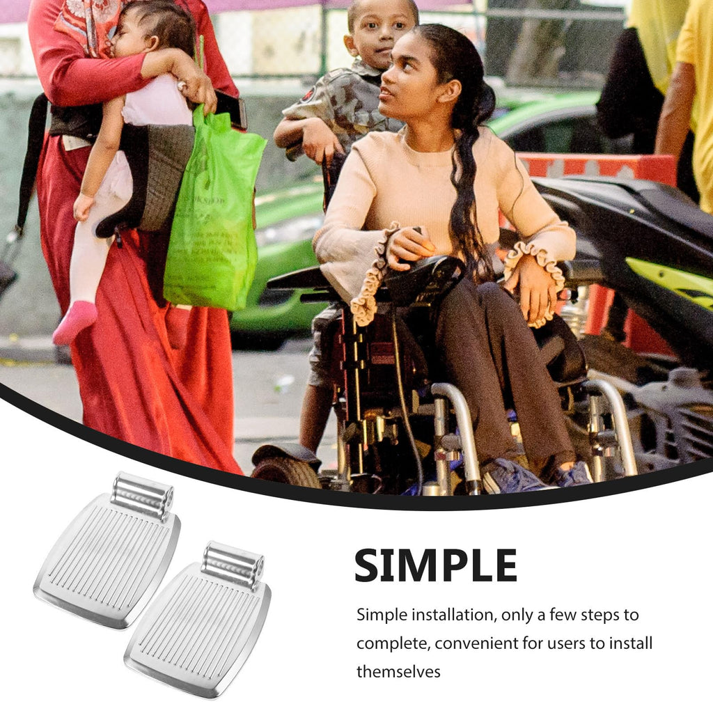 Heavy-Duty Aluminum Alloy Wheelchair Footrest Pair S22880