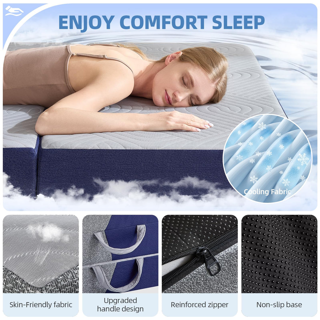 6 Inch Cooling Memory Foam Foldable Mattress Twin Size Y166237