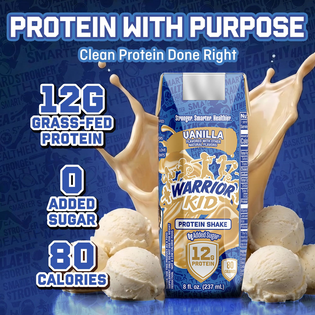 Grass Fed Protein Shake Vanilla 8.25oz 12 Pack Y6258