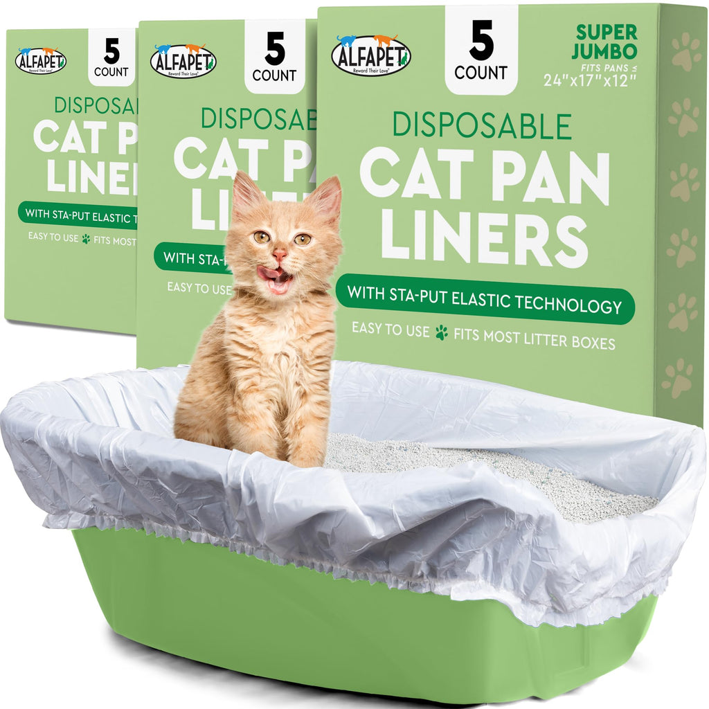 Super Jumbo 15Count Tear-Resistant Waterproof Cat Litter Box Liners B620