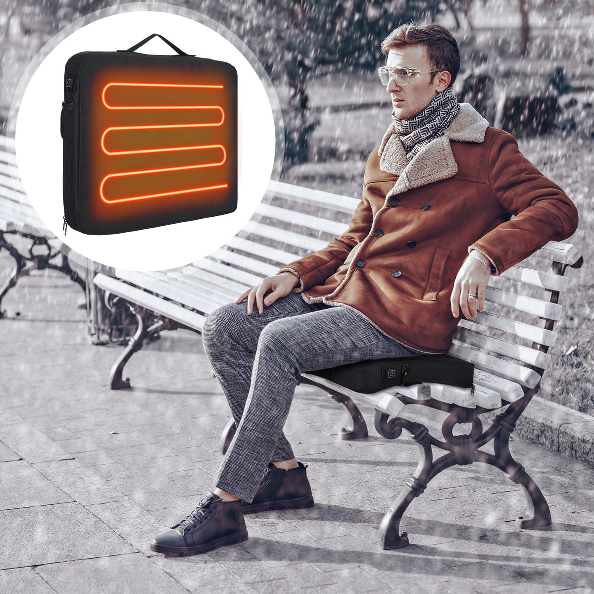 2 Pcs Portable Heated Seat Cushion U3175