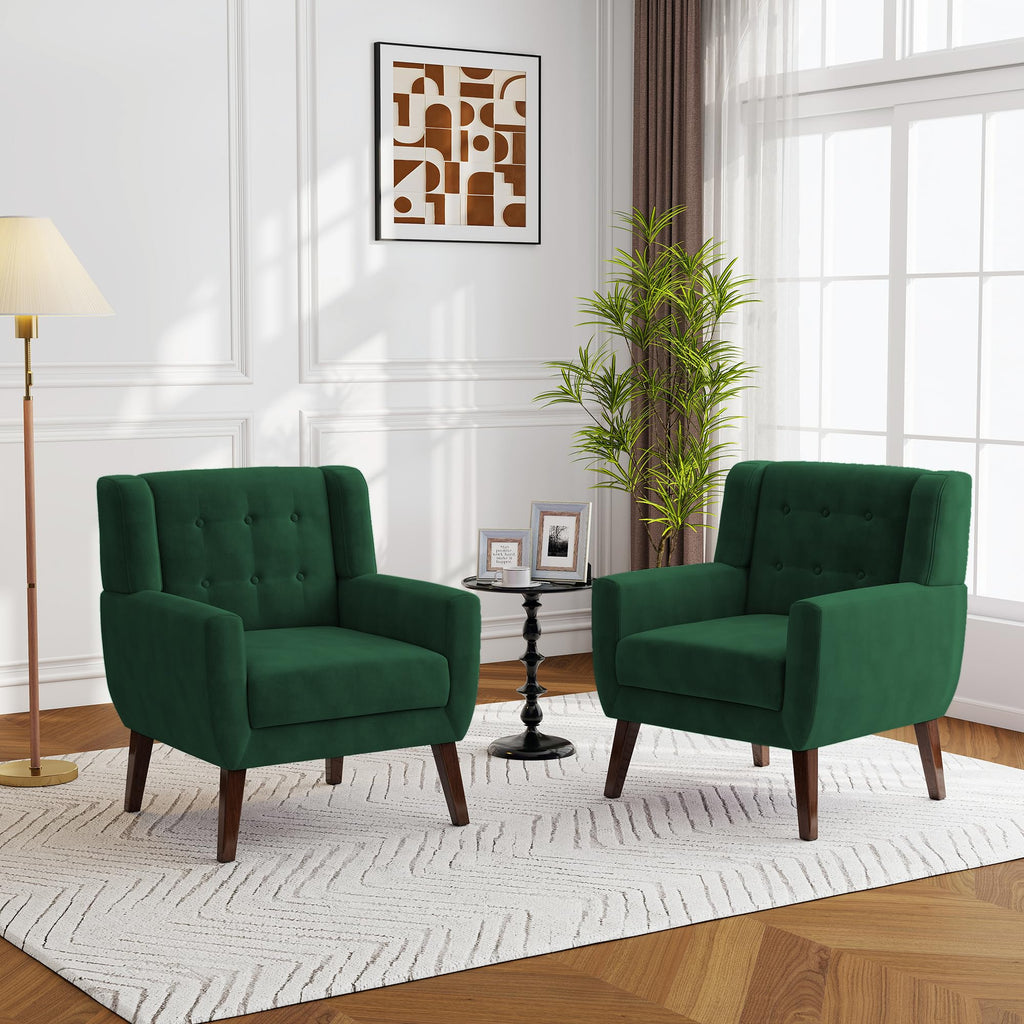 Velvet Accent Chairs Set of 2 R33944