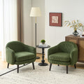 Green Corduroy Accent Armchairs Set of 2 V727124