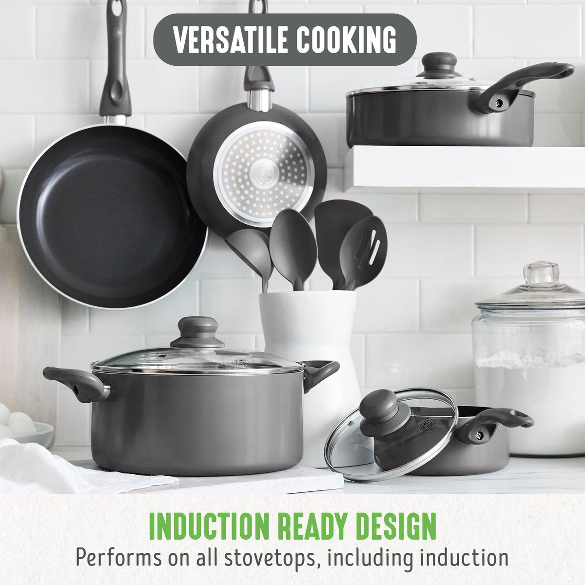 12 Piece Ceramic Nonstick Cookware Set Z855934