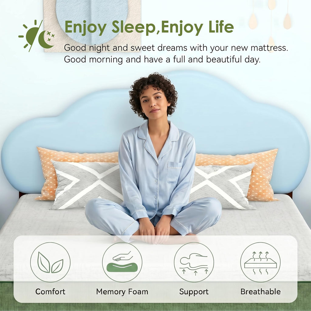 6 Inch Twin Size Cooling Gel Memory Foam Mattress N579