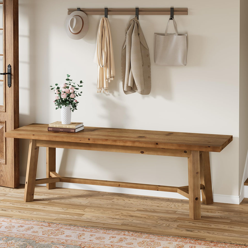55" Solid Wood Bench S862897