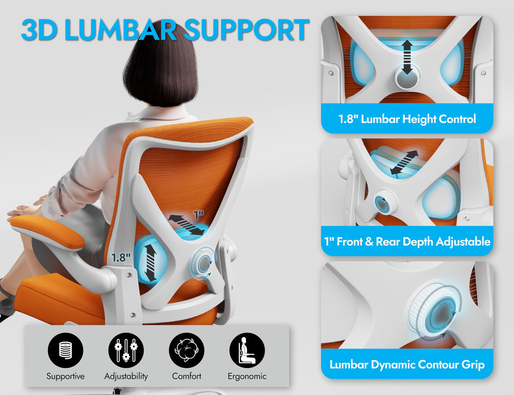 Mesh Ergonomic Office Chair with Lumbar A348906