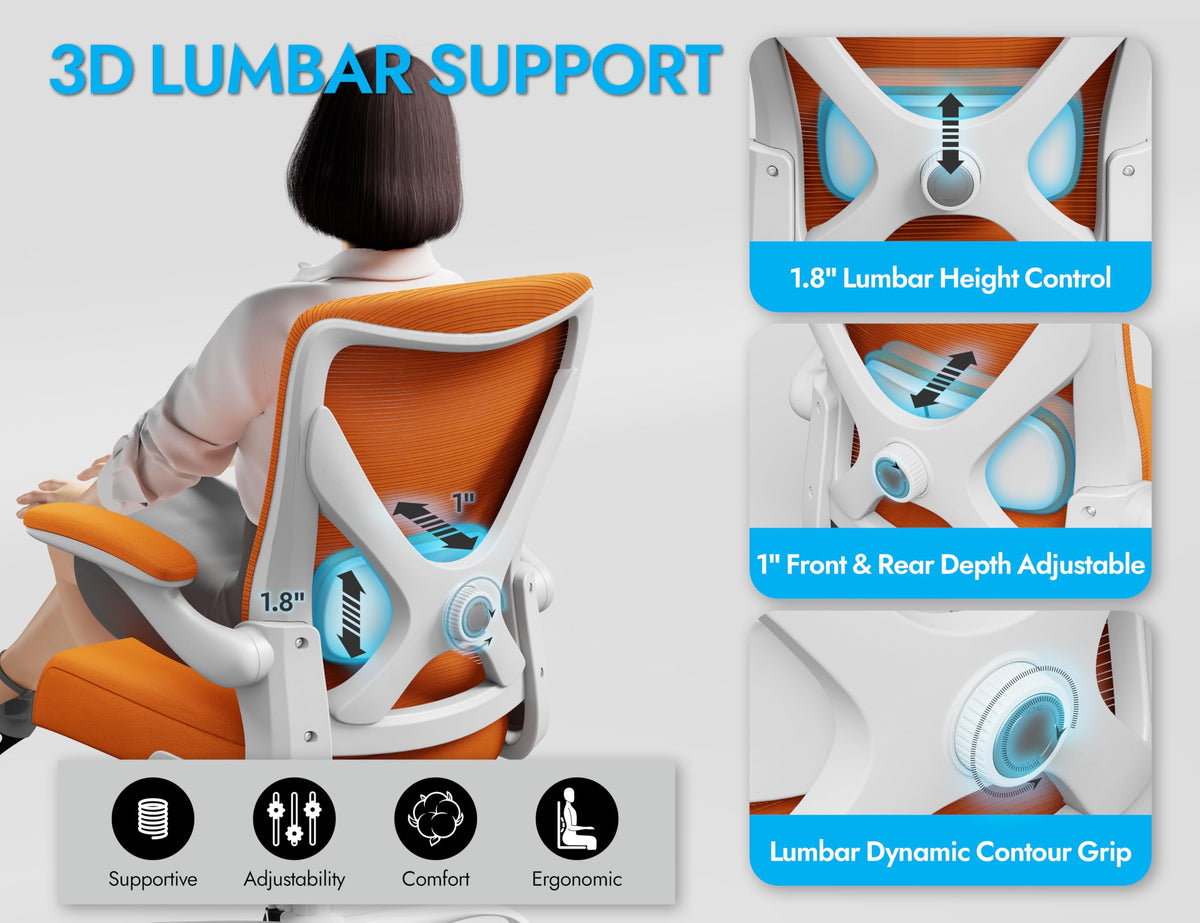 Mesh Ergonomic Office Chair with Lumbar A348906