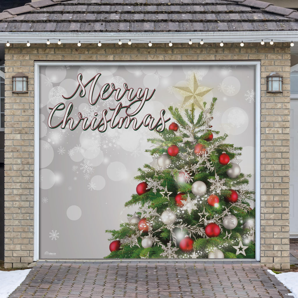 Christmas Tree Garage Door Banner A3381