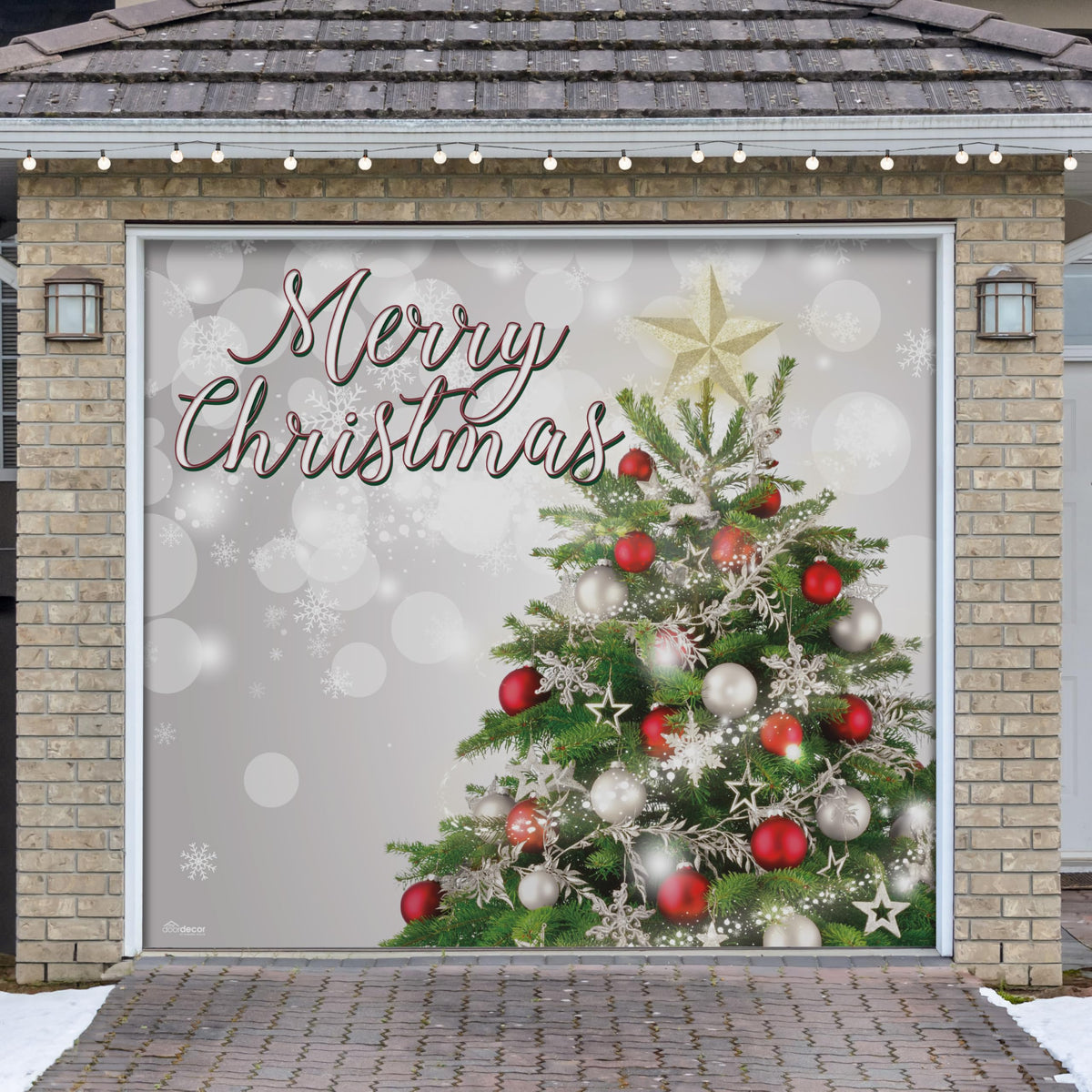 Christmas Tree Garage Door Banner A3381