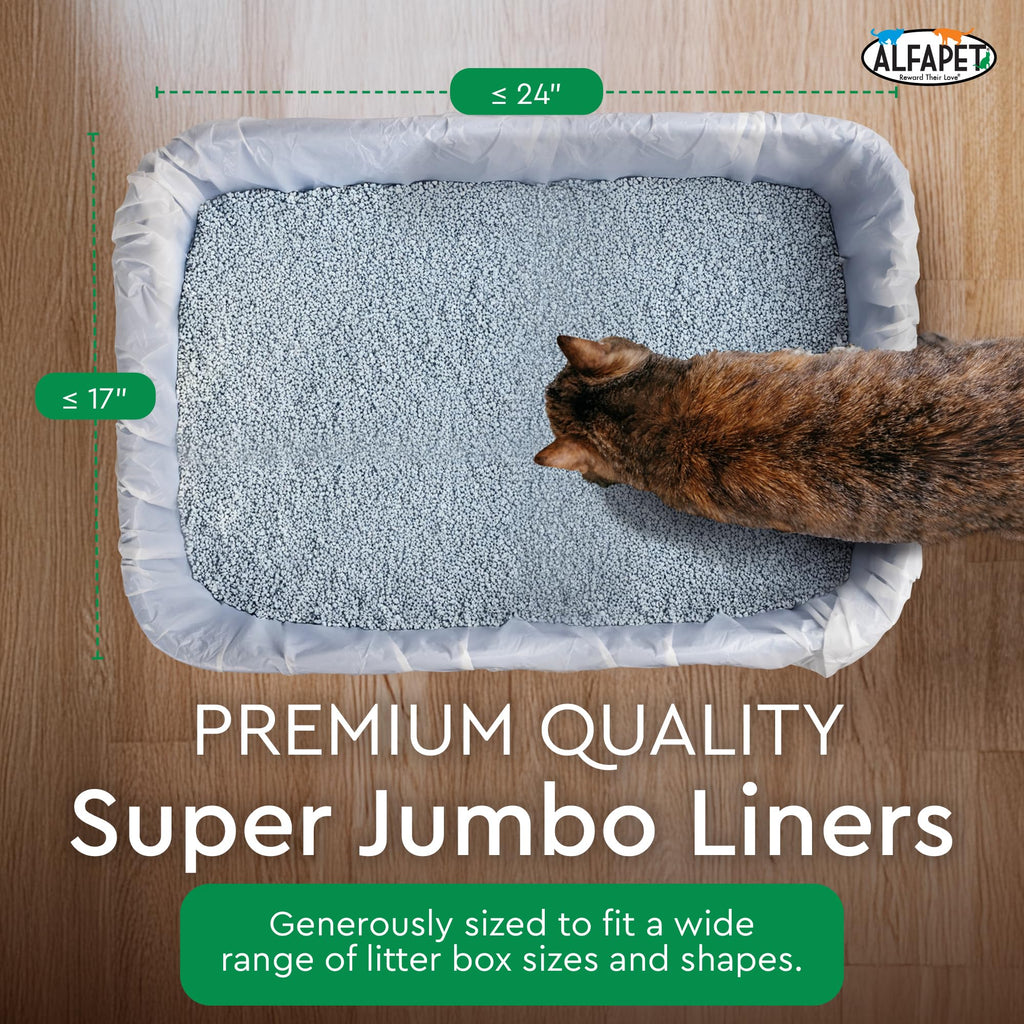 Super Jumbo 15Count Tear-Resistant Waterproof Cat Litter Box Liners B620