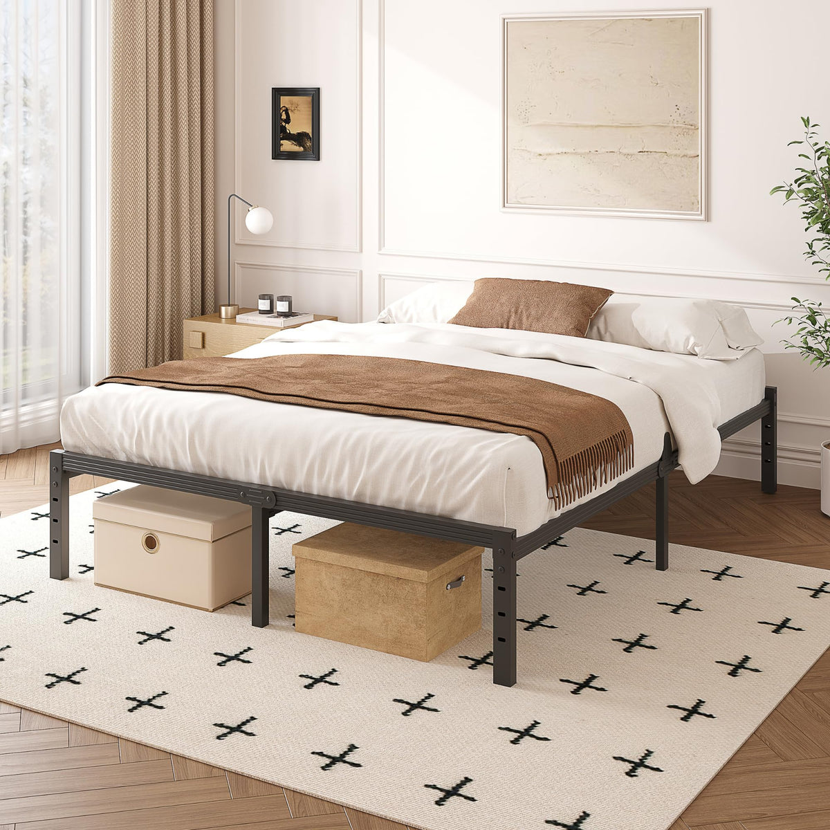 Queen Metal Platform Bed Frame F4868