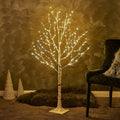 4FT 200L Warm White LED Birch Tree X53387