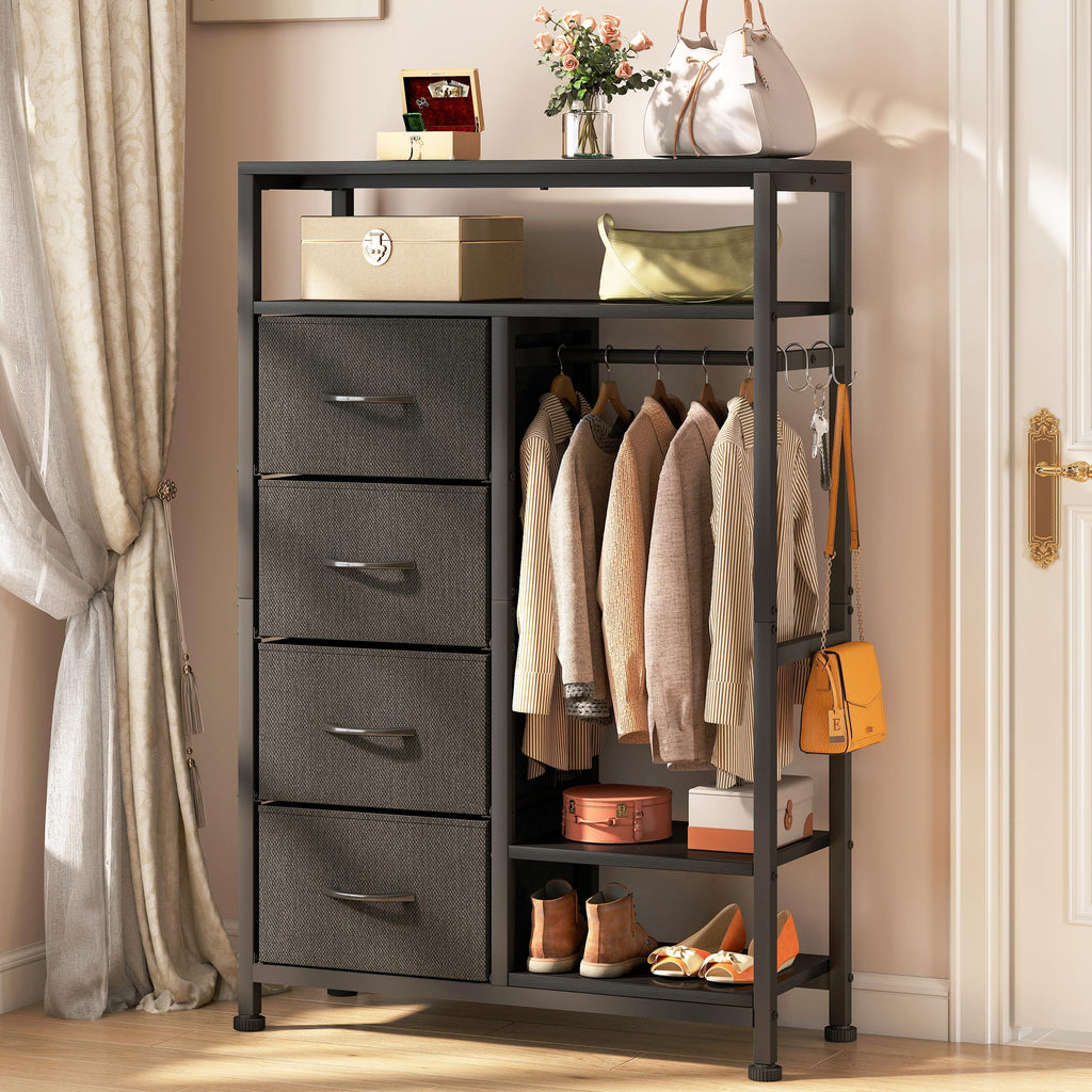 31.5" Dresser with Hanging Rack U1626