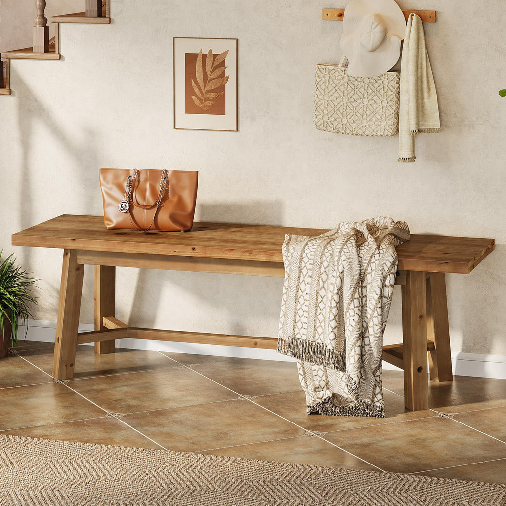 55" Solid Wood Bench S862897